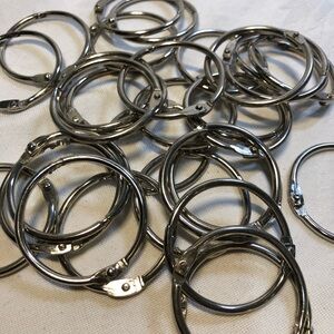 Silver Metal Binder Rings Lot of 30, 1.5”